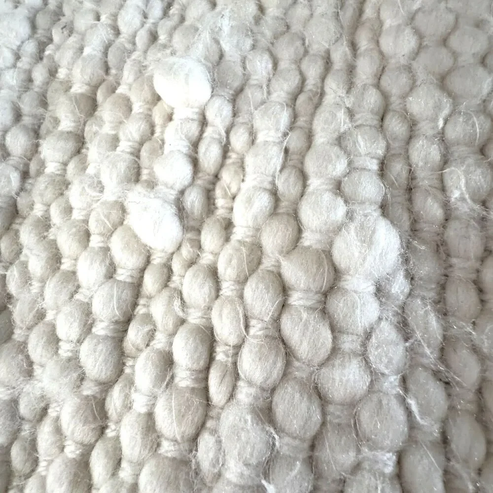 West Elm Soft Pebble Pillow Cover Ivory Wool Blend **Mistagged Flaw - READ